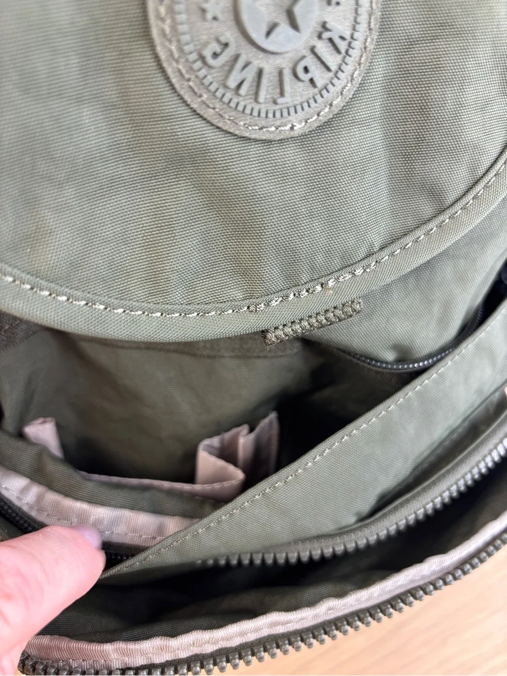 Kipling Queenie Small Backpack in the color Jaded Green Tonal NWOT‎